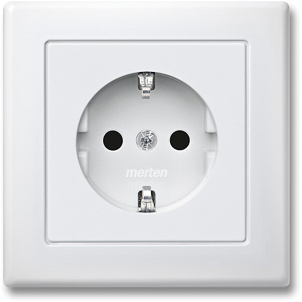 Merten SCHUKO-Steckdose pws volle Abdeckplatte MEG2300-1519